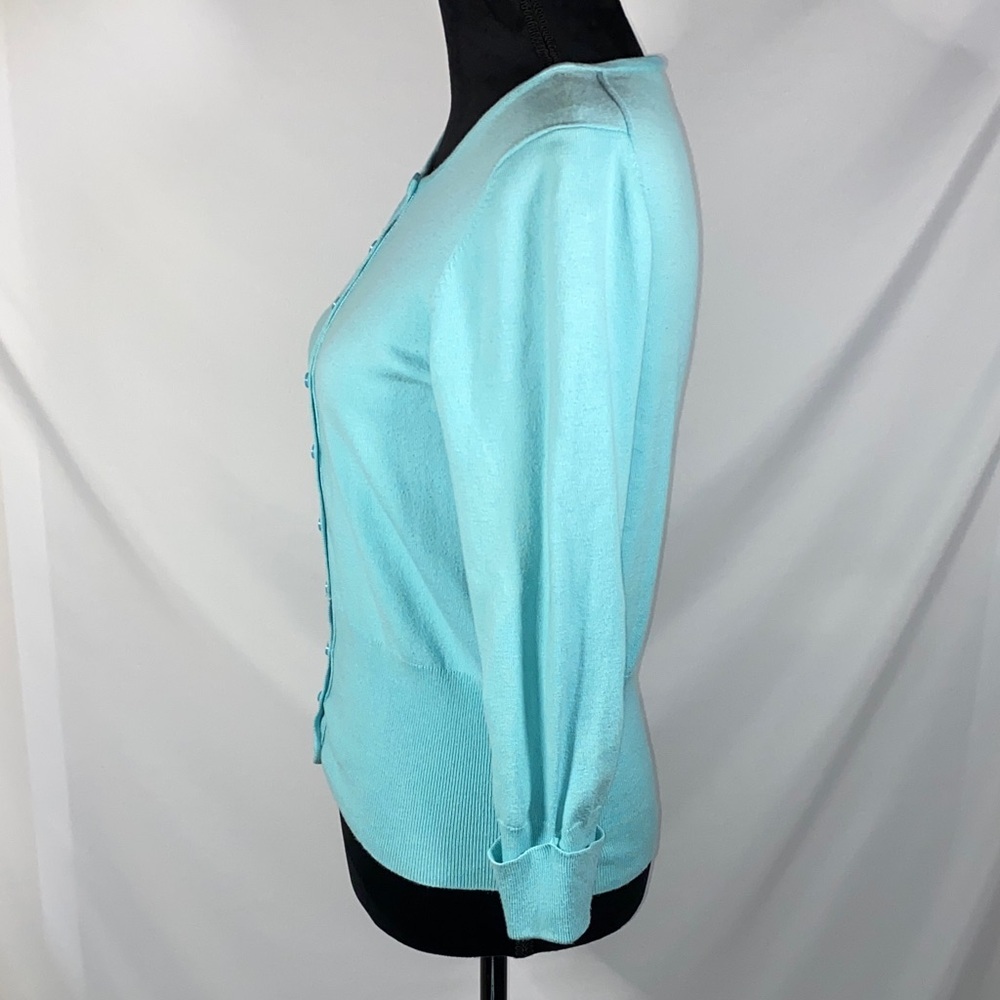 The Limited Aqua Blue Cardigan Sweater Womens Medium Button Front - Picture 7 of 8